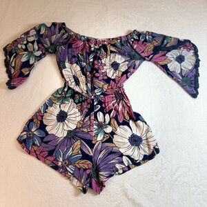 Angie Vibrant Floral Romper